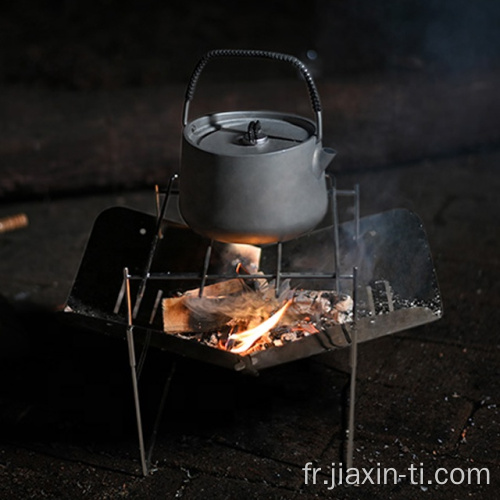 Filet de titane de plaque de fourchette de barbecue super léger d&#39;extérieur